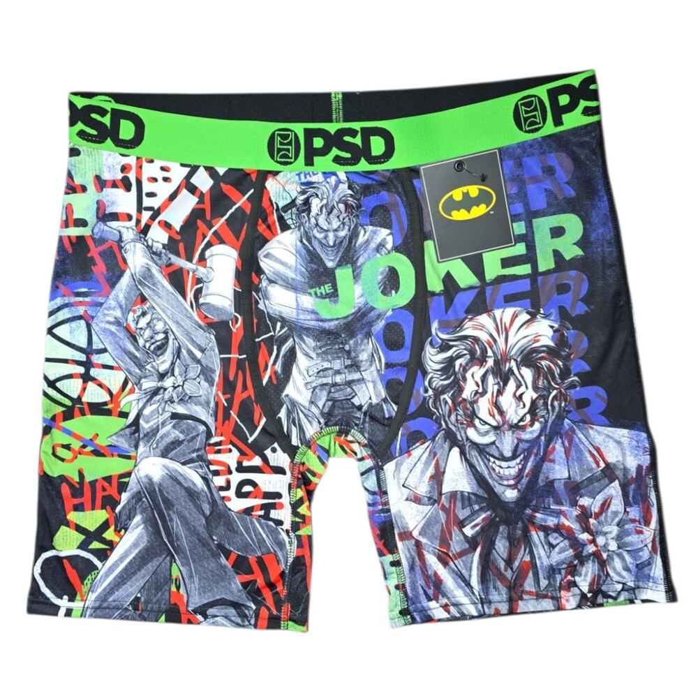 PSD Joker Boxer Briefs Mens XL 7" DC Comics Batman Graphic Athletic Underwear